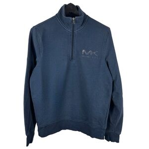 Mens Y2K Michael Kors Blue Quarter Zip Pullover Sweatshirt Size M